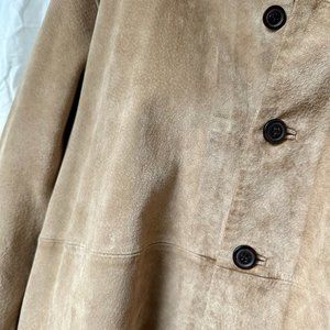 Vintage Claiborne Suede Field Coat. Tan. Size S.